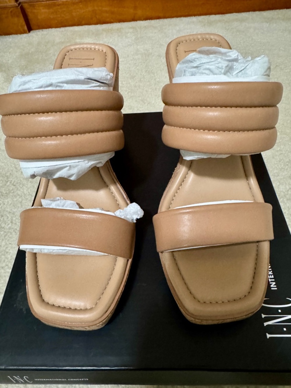 INC International Concepts Wedge Heel Sandals Size 9.5